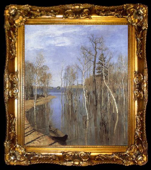 framed  Isaac Levitan Springtime Flood, ta009-2